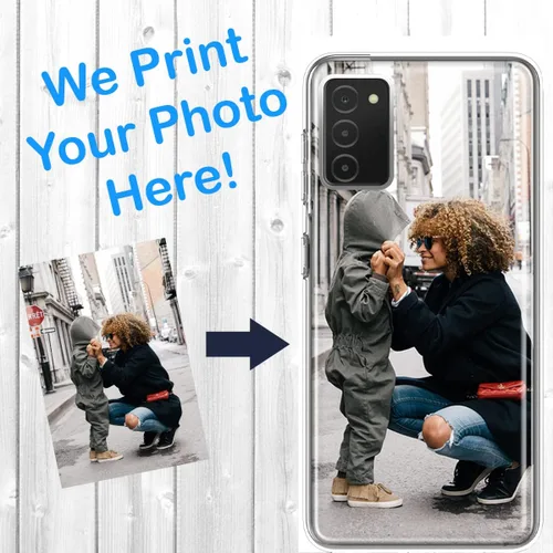Vista 2 de MUNDAZE Funda personalizada con foto para Samsung Galaxy A03S - Diseña tu propia funda transparente