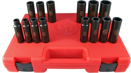 Vista 16 de Chicago Pneumatic SS814D - Unidad cuadrada de 1 pulgada, métrica profunda, 6 puntos, juego de llaves de impacto (4 piezas)