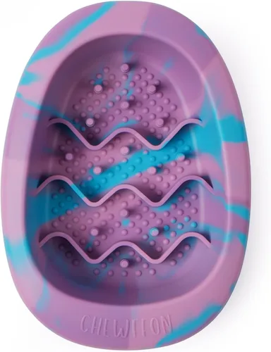 Vista 7 de CHEWFFON Tapetes Interactivos para Lamer para Perros y Gatos, Comedero Lento de Silicona sin BPA con Ventosas, Tazón de Comida Antideslizante