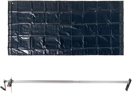 Vista 9 de Mytee Products Lona de vinilo de asfalto negro de 7 pies 6 pulgadas x 15 pies con doble bolsillo y ojales, lona de vinilo impermeable de 18 onzas