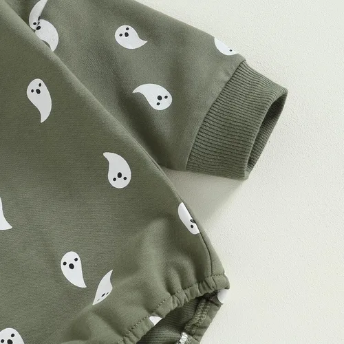 Vista 4 de Thorn Tree Sudadera de manga larga de Halloween para bebé, niño, niña, suéter de gran tamaño, cuello redondo, ropa de otoño e invierno