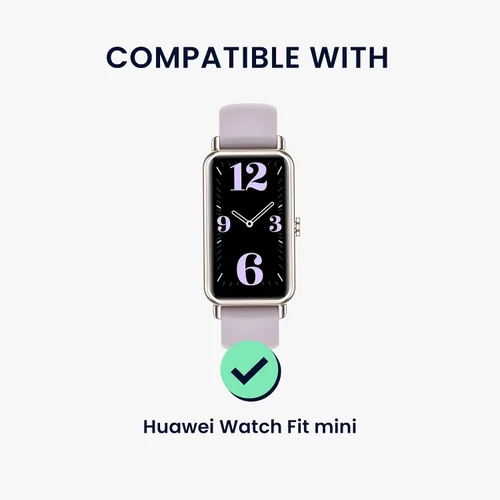 Vista 2 de kwmobile Correas compatibles con Huawei Watch Fit Mini Straps - 2 correas de silicona de repuesto - Negro/Gris