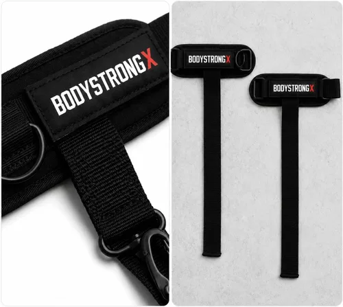 Vista 2 de GripLink - Correas de levantamiento de pesas con anillo en D, correas de muñeca resistentes con agarre de silicona antideslizante, soporte ajustable
