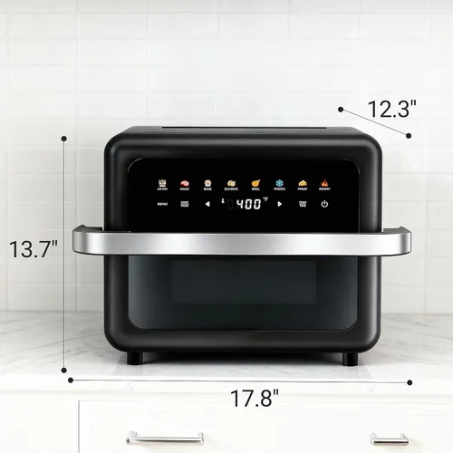Vista 7 de Freidora de aire de 8 cuartos de galón de gran capacidad, horno freidora de aire digital 8 en 1 con circulación de aire rápida, control táctil