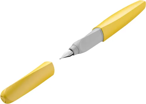 Vista 23 de Pelikan Pluma estilográfica Twist 946806 con 1 cartucho de tinta, punta media, color negro, en caja