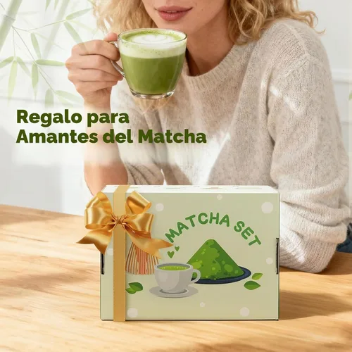Vista 5 de OUTXE Juego de batidor de matcha, 7 piezas de kit de matcha para ceremonia, con cuenco transparente de matcha, boquilla, batidor y soporte de bambú