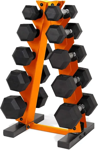 Vista 20 de CAP Barbell Juego de mancuernas hexagonales recubiertas de 150 libras con estante vertical Múltiples opciones