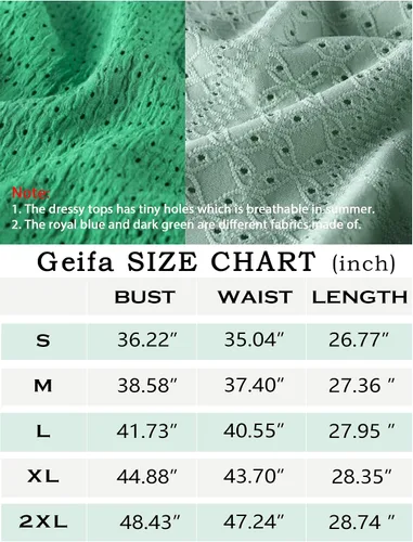 Vista 5 de Geifa Camisetas de verano para mujer, con volantes, manga corta, cuello en V, ajuste holgado, con ojales