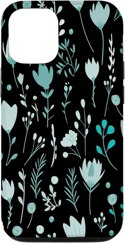 Vista 28 de Teal Floral Flowers Wildflowers Garden Botanical Love Case for iPhone 17