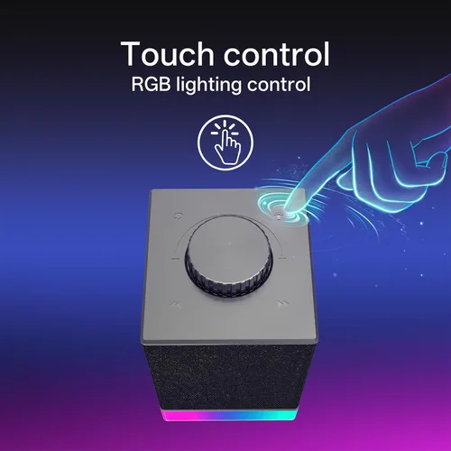 Vista 4 de Redragon GS517 RGB - Altavoz para juegos de PC, BT 5.3 y conectividad dual USB 2.0 Stereo Enhanced Sound Desktop Computer Speaker, 8 RGB Lighting