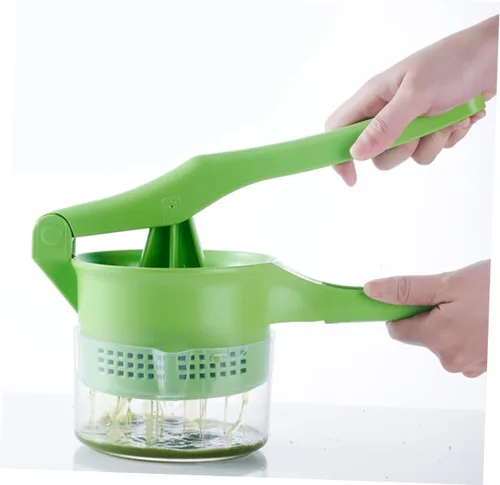 Vista 2 de Hemoton Exprimidor de verduras con exprimidor de verduras Cojines para sala de estar Exprimidor manual de ensalada fructífera Secador de frutas