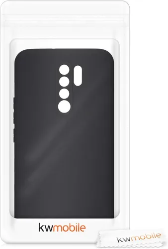 Vista 7 de kwmobile Funda compatible con Xiaomi Redmi 9 - Funda protectora delgada para teléfono TPU - Acabado mate suave - Negro mate