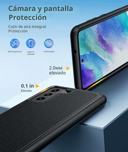 Vista 6 de Funda para Galaxy S21 FE 5G: Funda para teléfono S21 FE Samsung Cubierta protectora de doble capa de servicio pesado rugosa resistente a prueba