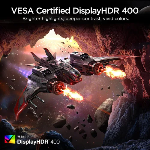 Vista 3 de KOORUI Monitor para juegos de 24.5 pulgadas, pantalla IPS FHD de 200 Hz 1080p, 1 ms (GG), HDR400, 90% DCI-P3, sincronización adaptativa, HDMI 2.0