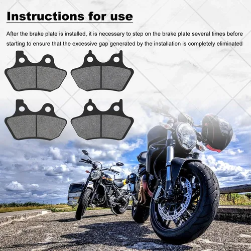 Vista 7 de Pastillas de freno delanteras y traseras para Harley Softail FLSTCI FLSTC Heritage Classic 2000-2007/FXST Softail Standard 2000-2007 / FXSTB Night