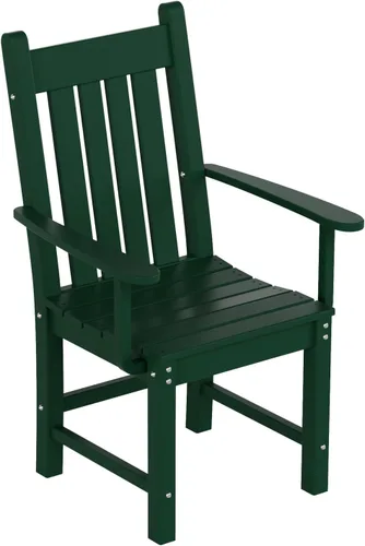 Vista 40 de WestinTrends Malibu Outdoor Patio HDPE Adirondack Silla de comedor para patio, color negro