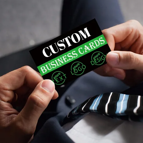 Vista 5 de 100 tarjetas de visita personalizadas de impresión de doble cara, personaliza con tu logotipo, tarjetas personalizadas de 3.5 x 2 pulgadas