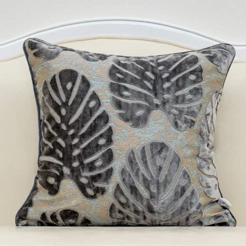 Vista 19 de Funda para almohada o cojín Alerfa de 18 x 18 pulgadas con estampado floral, terciopelo, moderna, apoyo lumbar, decorativa, para sofá, para Beige