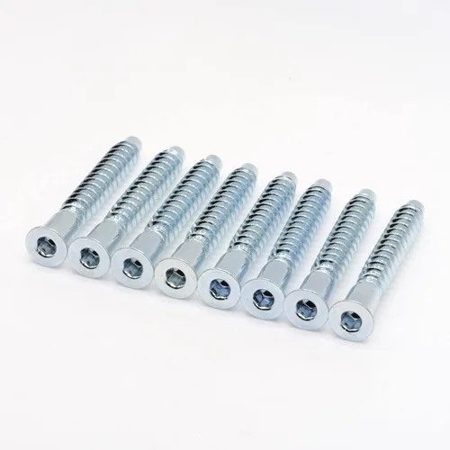 Vista 10 de ReplacementScrews Tornillos de montaje negros compatibles con IKEA Part 100219/100214 (IDANAS, HEMNES, Ivar) – Confirmat de rosca gruesa