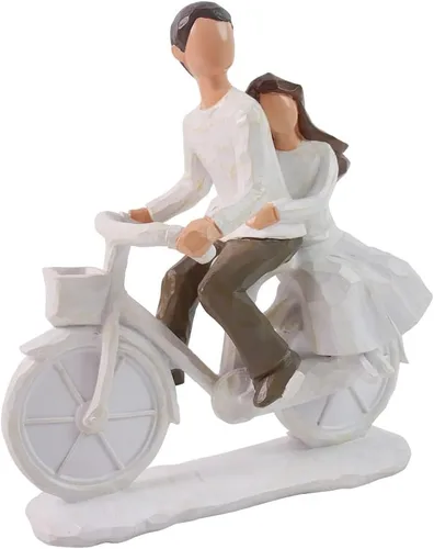 Vista 9 de jinhuoba Figuras románticas para parejas, escultura pintada a mano, el mejor regalo de San Valentín, matrimonio, aniversario, boda, compromiso