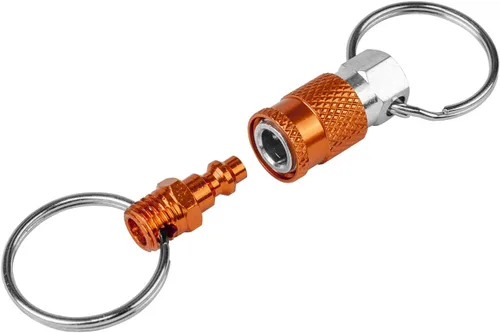 Vista 3 de Freeman KEYQC3 - Llavero de acoplador extraíble con 2 anillos divididos, paquete de 3, unisex para adultos, naranja, pequeño