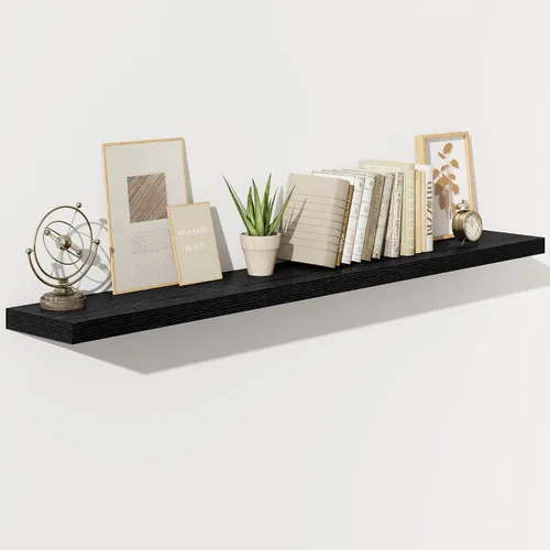 Vista 13 de Fun Memories Estantes flotantes – Estante de pared de 9.3 pulgadas de profundidad para decoración y almacenamiento – Estantería de exhibición
