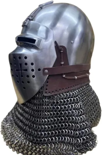 Vista 5 de BLUEBIRD MEDIEVAL - Casco medieval Bascinet para cosplay casco SCALARP regalo coleccionable