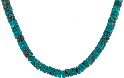 Vista 3 de Collar LomaSiiva de plata auténtica con certificado Navajo Magnesita Nativa Americana 750222, Metal, turquesa estabilizada