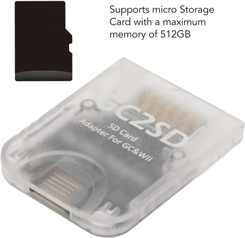 Vista 2 de Zopsc Adaptador de tarjeta micro de almacenamiento Wii, adaptador de tarjeta micro SD GC2SD, lector de tarjetas para consolas Wii Gamecube, Plug and