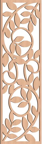 Vista 147 de 9 3/8"W x 24 3/8"H x 1/4"T Utica Decorativo Fretwork Madera Paneles de Pared, Abedul