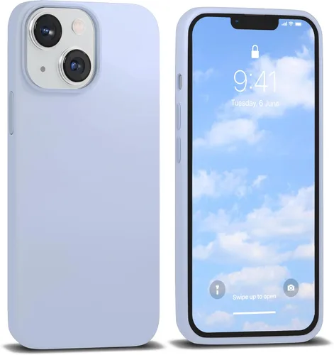 Vista 24 de IceSword Funda compatible con iPhone 13 Mini, color azul bebé, funda de silicona ultra delgada, a prueba de golpes, suave, de 5.4 pulgadas, azul