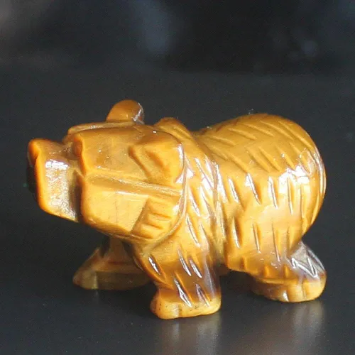 Vista 13 de Figura de oso de cristal tallada a mano de 1.5 pulgadas (9234)
