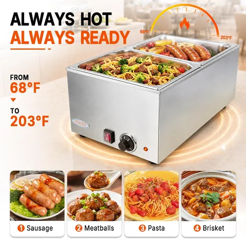 Vista 4 de Hakka Bothers Calentador eléctrico de alimentos para encimera, 120 V, 1200 W