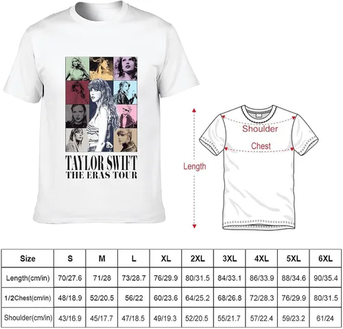 Vista 3 de The Erass Tour Tee Taylors Tops Camiseta de concierto de música Tour 2023 Camisas para amantes de la música, traje de concierto corto de cuello