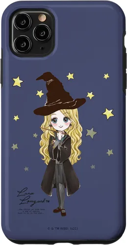 Vista 13 de Funda para iPhone 16 Harry Potter Luna Lovegood con cita y estrellas