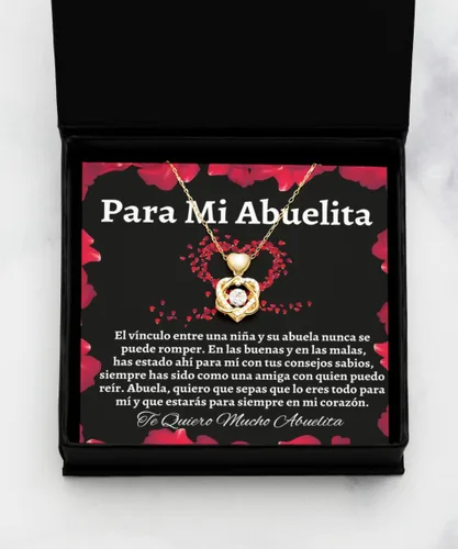 Vista 3 de Para mi abuelita cadena para el amor de mi vida, regalo de abuela, collar personalizado