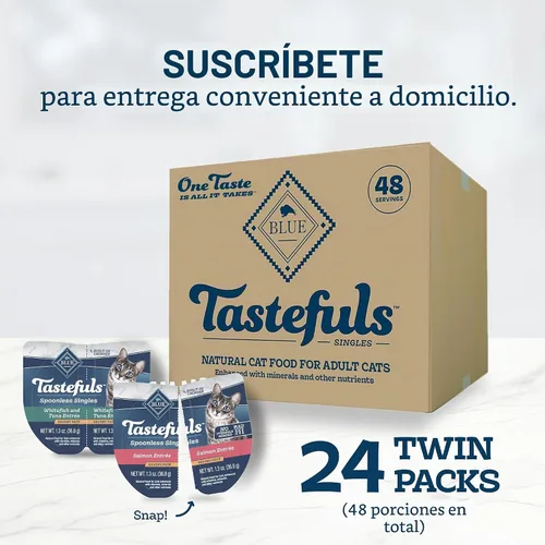 Vista 11 de Blue Buffalo Tastefuls - Paquete variado sin cuchara, 2.6 onzas, 12