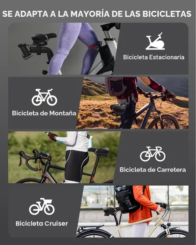 Vista 8 de Reemplazo de asiento de bicicleta, asiento de bicicleta para hombres y mujeres, cómodo sillín de bicicleta ancho con espuma viscoelástica acolchada