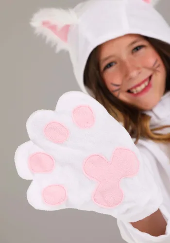 Vista 5 de Disfraz de Gato Blanco para Niños Multicolor