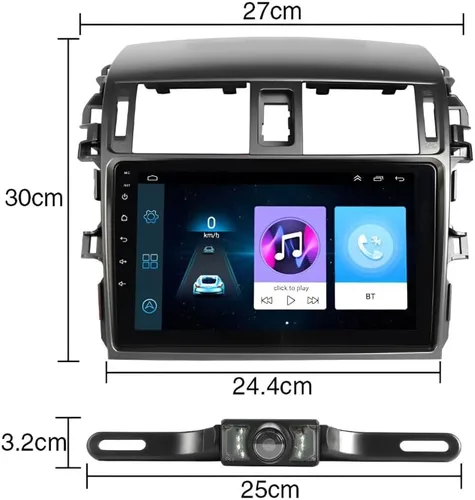 Vista 8 de Radio de coche para Toyota Corolla 2009-2013 9 pulgadas IPS pantalla táctil estéreo de coche con Carplay inalámbrico/Android Auto, Bluetooth