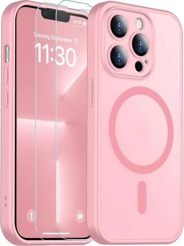 Vista 13 de SPIDERCASE Funda magnética translúcida diseñada para iPhone 11, con 2 protectores de pantalla de vidrio templado, antihuellas, para iPhone 11 de 6.1