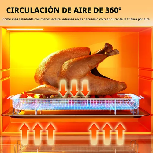 Vista 3 de Cesta para Freidora de Aire para Horno, OPENICE Bandeja y Sartén Grande de Freidora de Aire de 15.6" x 11.6" con 30 Piezas de Papeles de Pergamino