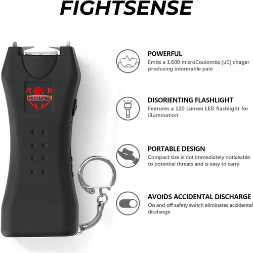 Vista 4 de FIGHTSENSE Paquete combinado de spray de pimienta, kit de defensa personal extremadamente potente para mujeres