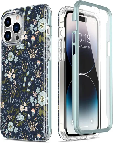 Vista 50 de Esdot Funda para iPhone 14 con Protector de Pantalla Integrado, Funda Resistente de Grado Militar con Diseños de Moda para Mujeres y Niñas, Funda