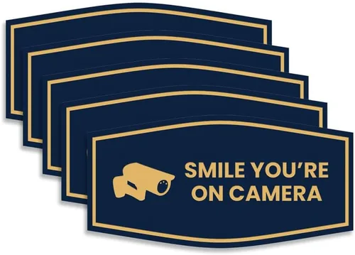 Vista 57 de Fancy Smile You're On Camera Letrero (negro) - Mediano (1 unidad)