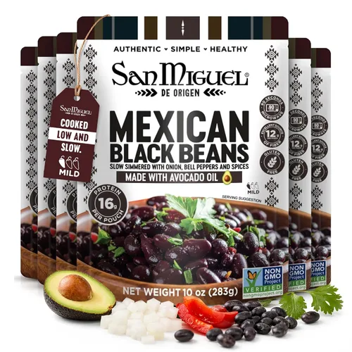 Vista 11 de Frijoles Charro para microondas San Miguel con chorizo, 1.09 oz de proteína