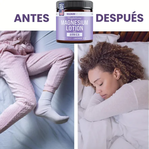 Vista 7 de Magnum Solace Loción nocturna de magnesio con árnica – Alivio calmante y relajación, magnesio altamente concentrado para músculos y articulaciones
