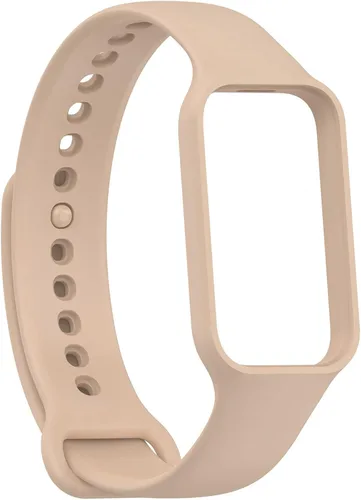 Vista 4 de Compatible con Redmi Band 2 correas de reloj con funda protectora, correa de repuesto de silicona deportiva ajustable para Xiaomi Redmi Band 2 Rosado