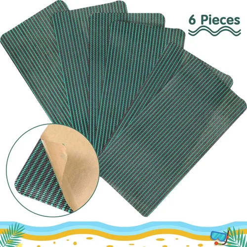 Vista 2 de Honoson Kit de parche para cubierta de seguridad para piscina, kit de reparación de cubierta de seguridad para piscina, parche autoadhesivo de malla