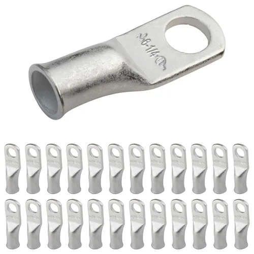 Vista 192 de SELTERM 5 piezas terminales de cable de cobre estañado 1/0 AWG perno de 1/2", extremos de cable de batería, terminales de anillo, conectores